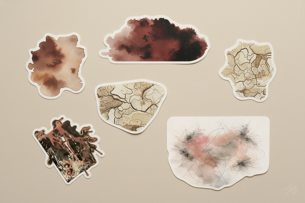 Studio Sticker Set — Set of 6 matte vinyl stickers