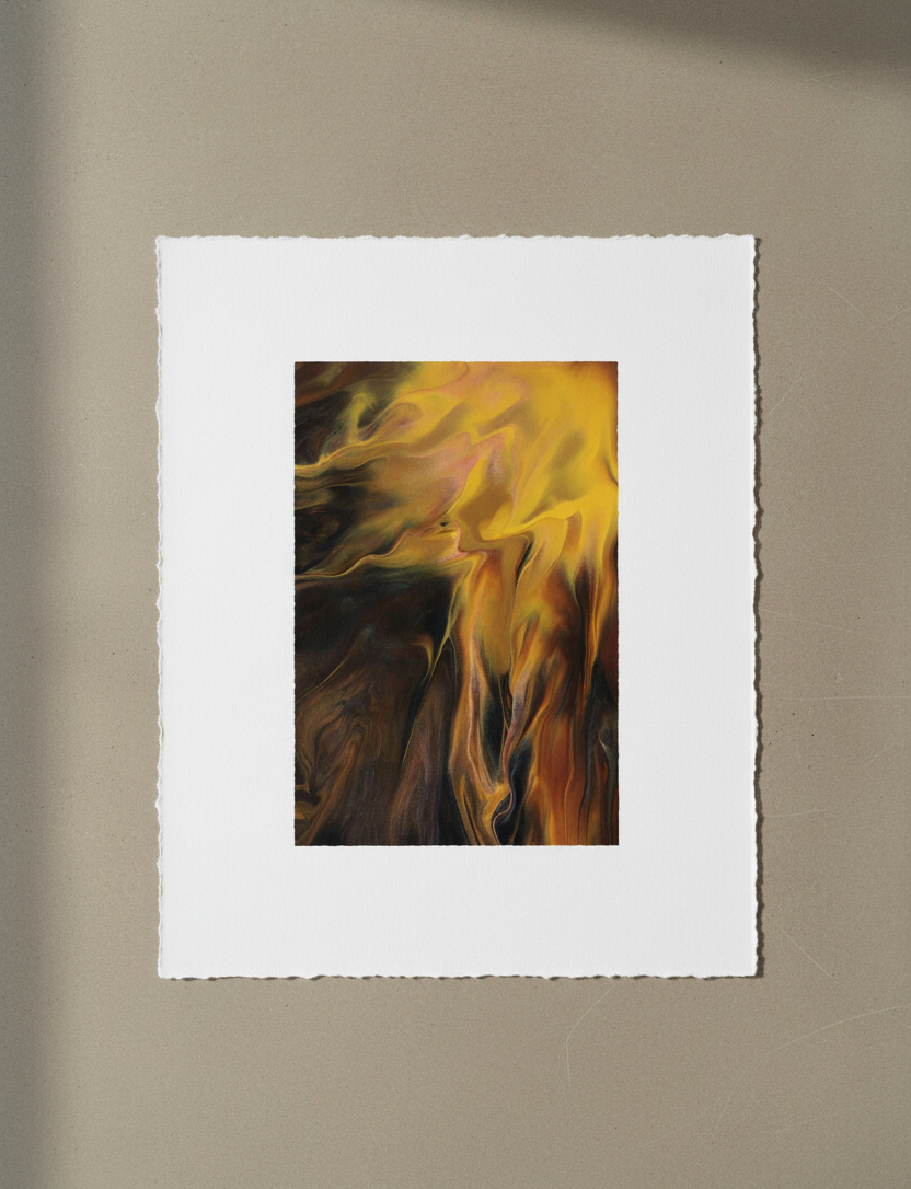 Residue I — Original monoprint, 40 × 40 cm, edition of 12